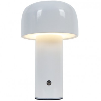 Επαναφορτιζόμενο Πορτατίφ LED 3W Θερμό Φως Dimmable Μεταλλικό Λευκό 3036